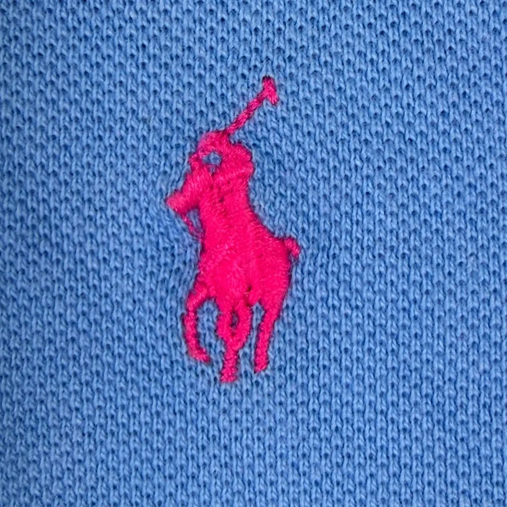 Polo Ralph Lauren Polo Shirt Mens XL Blue Classic Pique Cotton Pink Pony Golf